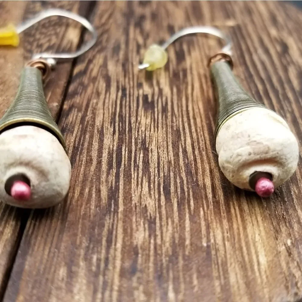 Threaded spool tribal earrings E0330